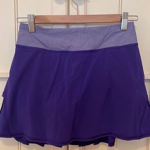 Lululemon Run Pace Setter Skirt, Skort, Purple, Size2, Tall Great Condition